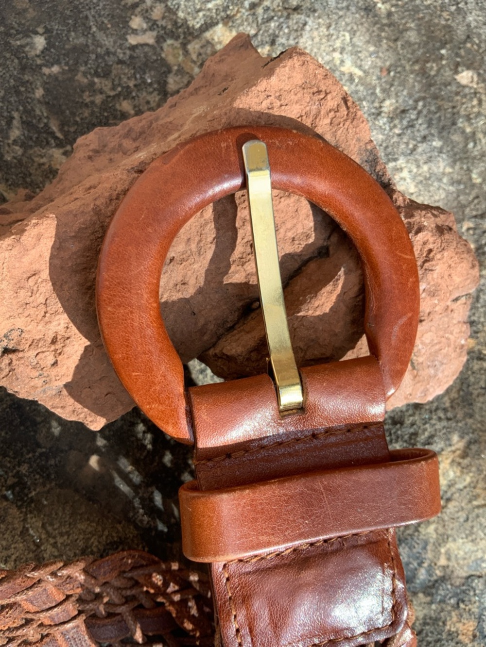 Woven Leather Belt 2” x 38” WOW! - Picture 12 of 14